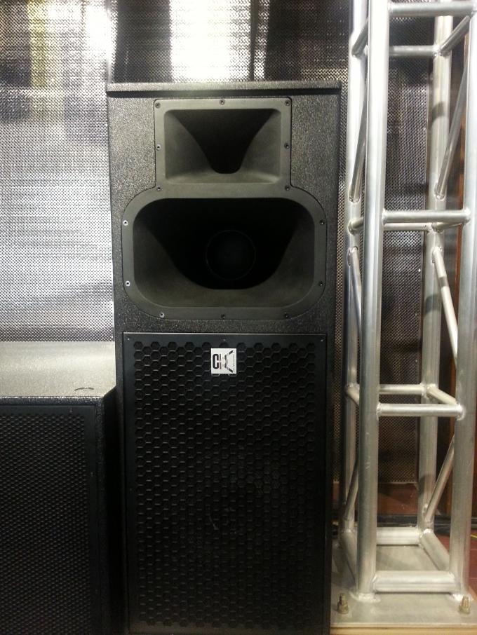 Commercial Passive Pa System 15 Inch Plywood , Passive Pa Speakers Black Paint