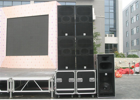 Commercial Passive Pa System 15 Inch Plywood , Passive Pa Speakers Black Paint supplier