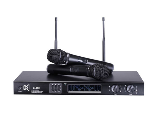 Wireless Collar Microphone Digital Audio Processor Karaoke Speaker Systems Dual Channel supplier