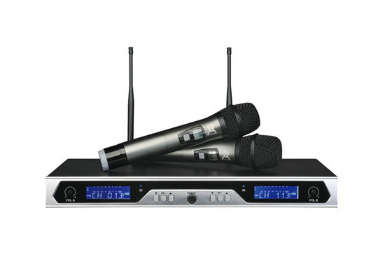 Wireless Collar Microphone Digital Audio Processor Karaoke Speaker Systems Dual Channel supplier