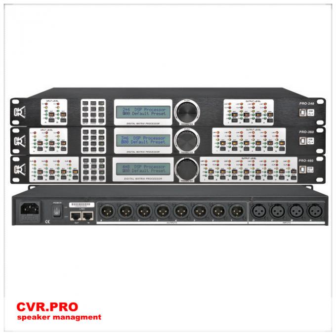 High End Audio Video Processor , PA Processor 4 ins 8 out Dsp Dj Speaker Management