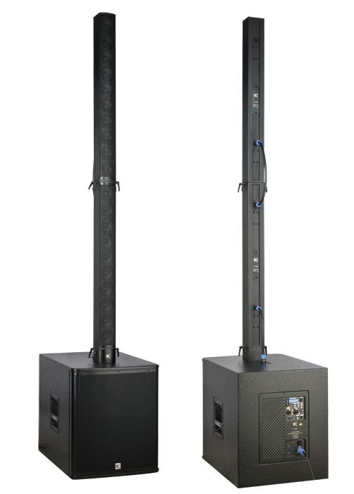 Black Portable Tower Aluminium Acoustic Sound System For Band